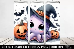 Scary Baby Octopus, Halloween PNG Product Image 2