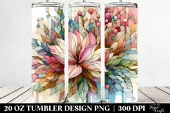 Abstract Magnolia Stained , High-Res 20 Oz Tumbler Product Image 2