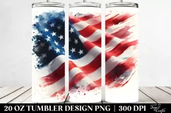 Washed Flag Tumbler | 20 Oz Tumbler Product Image 2