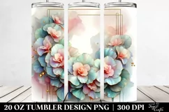 Glossy Begonia Abstract | 20 oz Tumbler Product Image 2