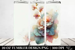 Glossy Begonia Abstract | 20 oz Tumbler Product Image 2
