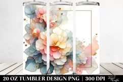 Glossy Begonia Abstract | 20 oz Tumbler Product Image 2