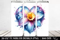 Vibrant Pastel Glossy Daffodil Heart | 20 oz Tumbler Product Image 2