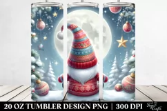 Vibrant Christmas Gnomes Moon Snowflakes Stars 20 oz Tumbler Product Image 2