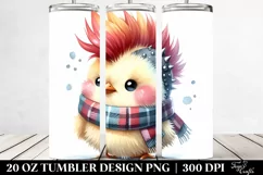 Cute Punk Chicken Birthday Clipart, High-Res 20 Oz Tumbler Product Image 2
