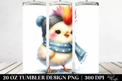 Cute Punk Chicken Birthday Clipart, High-Res 20 Oz Tumbler Product Image 2