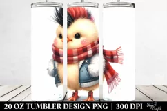 Cute Punk Chicken Birthday Clipart, High-Res 20 Oz Tumbler Product Image 2