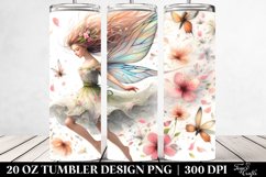 20 Oz Tumbler Sublimation | Fairy Tumbling with Spring Product Image 2