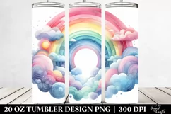 Colorful Abstract Rainbow Clipart, High-Res 20 Oz Tumbler Product Image 2