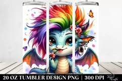 Expressive Dragon with Awesome Haircut PNG Product Image 2