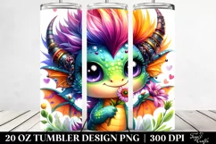 Expressive Dragon with Awesome Haircut PNG Product Image 2