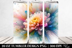 Abstract Vibrant Pastel Chrysanthemum | 20 oz Tumbler Product Image 2
