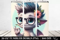 Expressive Dragon with Awesome Haircut PNG Product Image 2