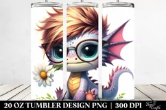 Expressive Dragon with Awesome Haircut PNG Product Image 2