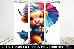 Contempt Highlandcow Umbrella Tumbler Product Image 2