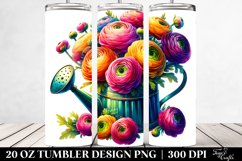 20 Oz Tumbler Sublimation | Vibrant Watercolor Sprinkling Product Image 2