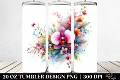 Colorful Orchid Abstract Tumbler Product Image 2