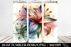 Abstract Lily Stained , High-Res 20 Oz Tumbler Product Image 2