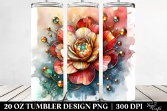 Golden Insertions Stained Ranunculus | 20 Oz Tumbler Product Image 2