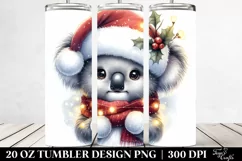 Cute Koala in Christmas Lights, 20 Oz Tumbler Product Image 2