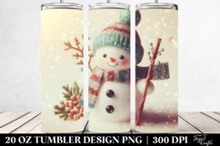 Retro Glittery Snowman Clipart, 20 Oz Tumbler Product Image 2