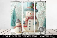 Retro Glittery Snowman 20 Oz Tumbler Product Image 2