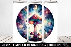 Vibrant Magical Mushroom Clipart, Transparent 20 Oz Tumbler Product Image 2