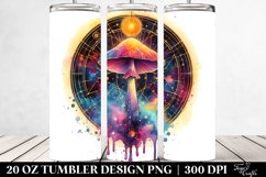 Vibrant Magical Mushroom Clipart, Transparent 20 Oz Tumbler Product Image 2