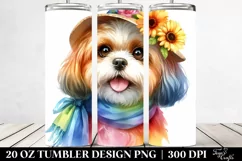 Colorful Cute Dog 20 oz Tumbler Product Image 2