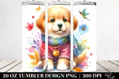 Colorful Cute Dog 20 oz Tumbler Product Image 2
