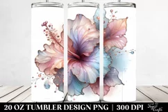 Abstract Shiny Hibiscus 20 Oz Tumbler Product Image 2