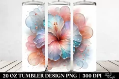 Abstract Shiny Hibiscus 20 Oz Tumbler Product Image 2