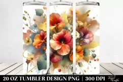 Abstract Gold Foil Bouquet | 20 oz Tumbler Product Image 2