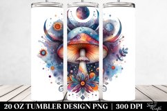 Vibrant Magical Mushroom Clipart, Transparent 20 Oz Tumbler Product Image 2