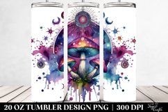 Vibrant Magical Mushroom Clipart, Transparent 20 Oz Tumbler Product Image 2