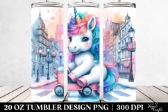 Street Scene Baby Unicorn. 20 Oz Tumbler Design Product Image 2