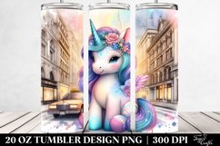 Street Scene Baby Unicorn. 20 Oz Tumbler Design Product Image 2