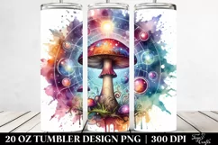 Vibrant Celestial Mushroom 20 Oz Tumbler Product Image 2