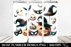 Vintage Halloween Simple Masquerade 20 oz Tumbler Product Image 2
