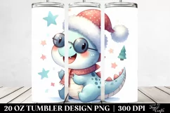 Cute Excited Dinosaur Birthday Clipart, High-Res 20 Oz Product Image 2