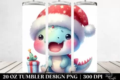 Cute Excited Dinosaur Birthday Clipart, High-Res 20 Oz Product Image 2