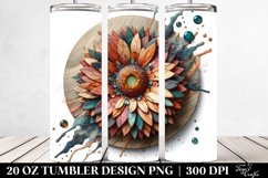 Stained Gerbera with Golden Insertions | 20 oz Tumbler Product Image 2