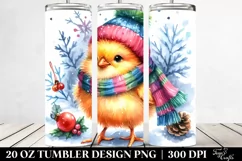 Cute Vibrant Chicken New Year Clipart, High-Res 20 Oz Product Image 2
