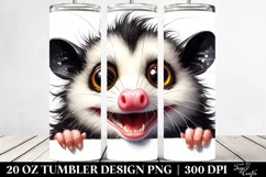 Cute Crazy Opossum with Popping Eyes | 20 oz Tumbler Product Image 2