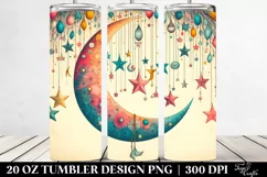 Colorful Vintage Postcard Moon | 20 oz Tumbler Product Image 2