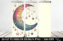 Colorful Vintage Postcard Moon | 20 oz Tumbler Product Image 2