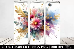 Colorful Bouquet with Vibrant Daisy | 20 oz Tumbler Product Image 2