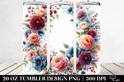 Colorful Glossy Carnation Floral Frame | 20 oz Tumbler Product Image 2