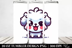 Cute Bichpoo Winking Clipart, High-Res 20 Oz Tumbler Product Image 2