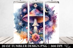 Vibrant Magical Mushroom Clipart, Transparent 20 Oz Tumbler Product Image 2